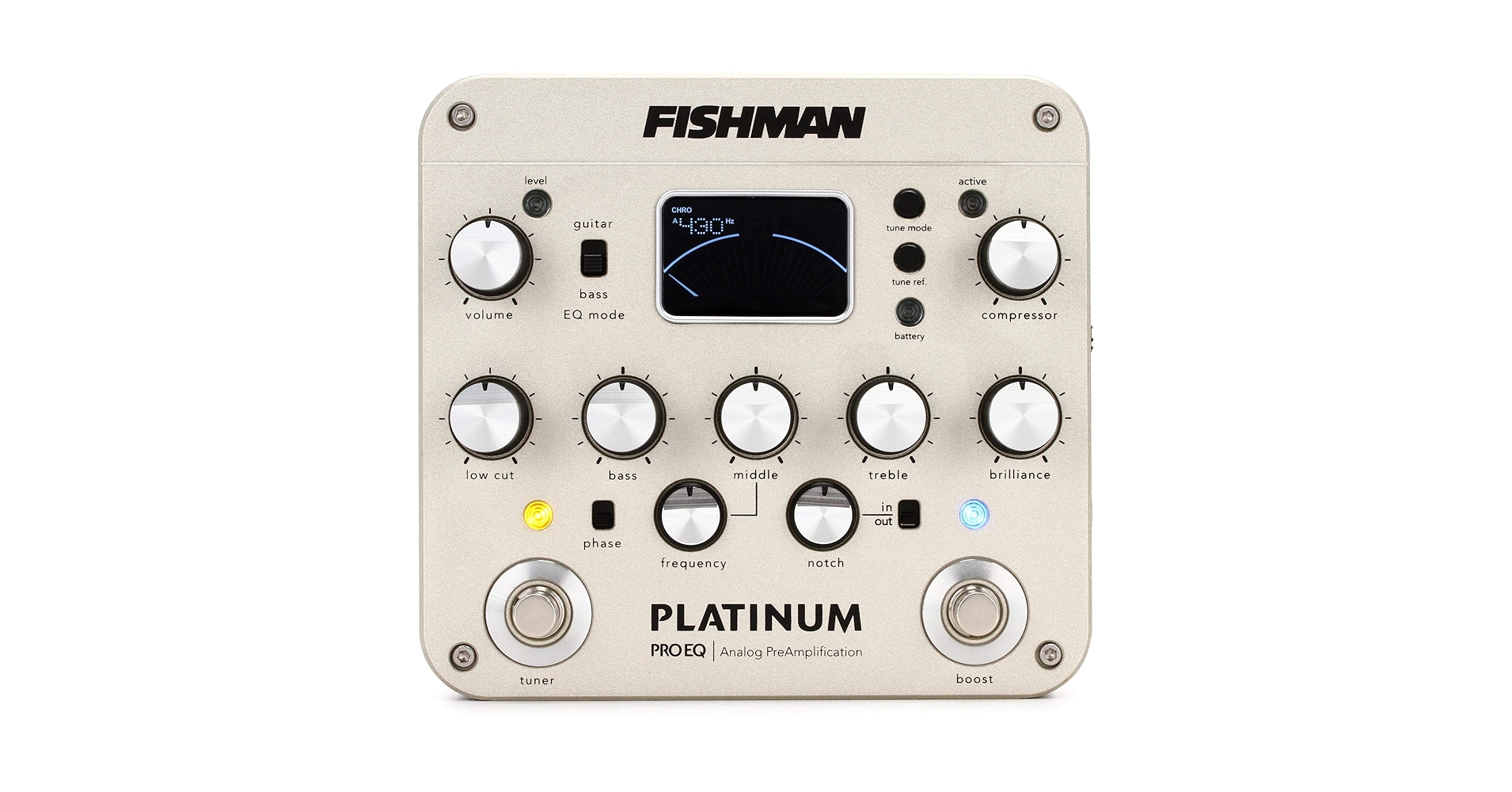 FISHMAN PLATINUM PRO EQ アナログプリアンプ Fishman Platinum Pro EQ Acoustic Guitar Preamp | Guitar Center
